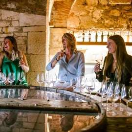 Dégustation de vin et de nourriture au château de Forte Benedek