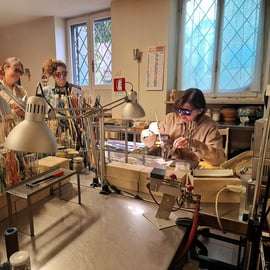 Verona: Live glass bead making in artisan workshop