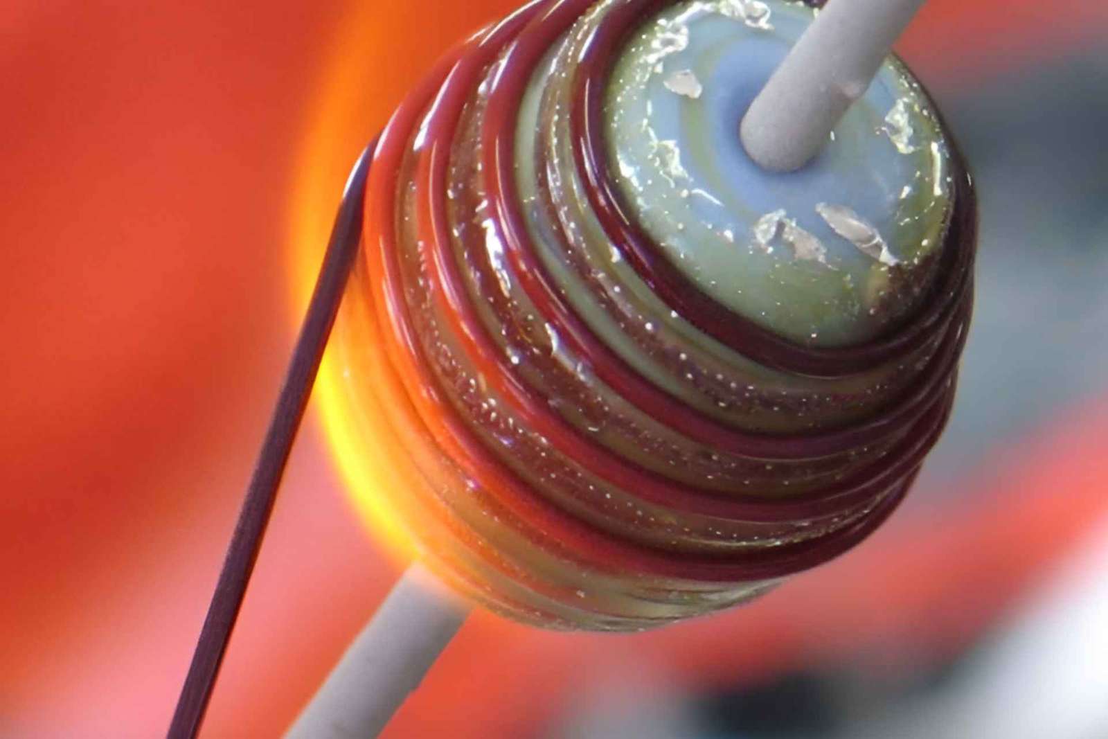 Verona: Live glass bead making in artisan workshop