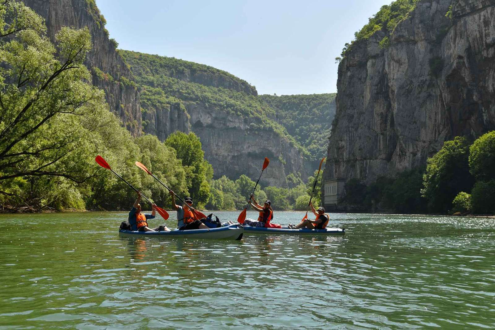 Kajaktour im Ceraino-Canyon auf der Etsch bei Verona