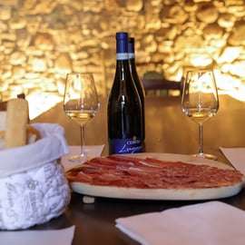 Dégustation de vin à Lugana : vignes, deux caves, charcuterie
