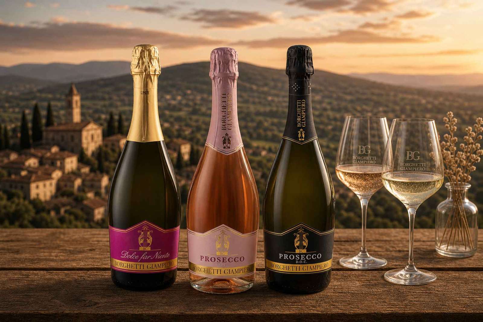 Panoramic aperitif with tasting of 3 sparkling wines in Valpolicella